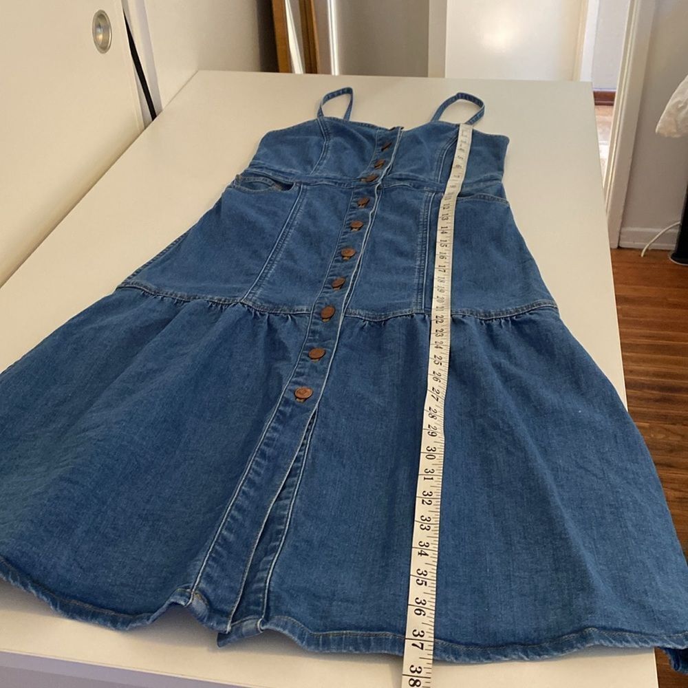 Madewell Denim Bayview Tiered Midi Dress Size 2 - Picture 13 of 16